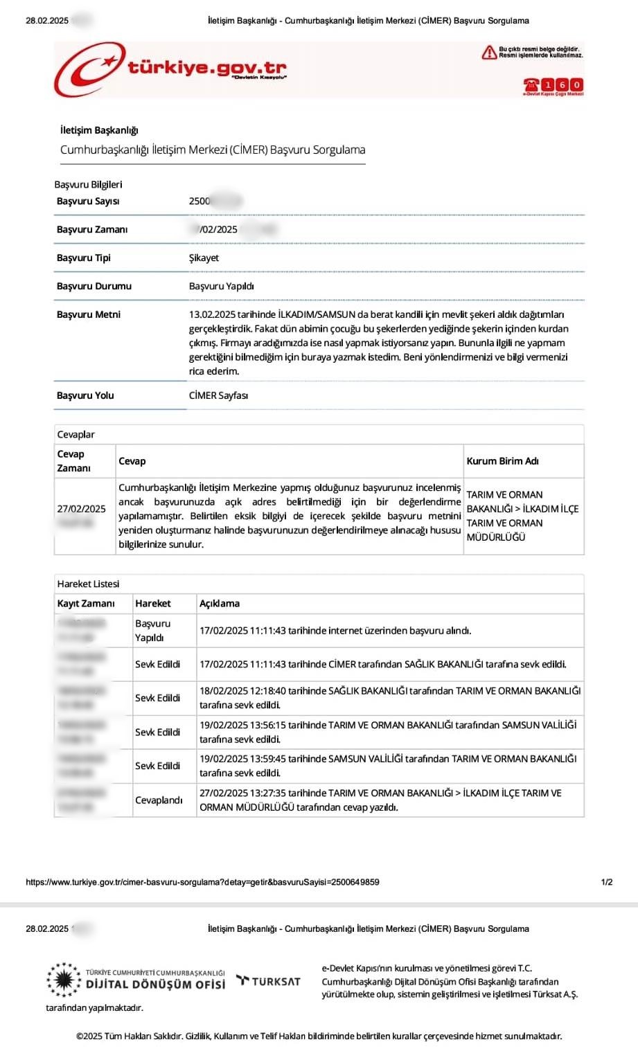 Mevlit şekerinin i&ccedil;inden k&uuml;rdan &ccedil;ıktı
