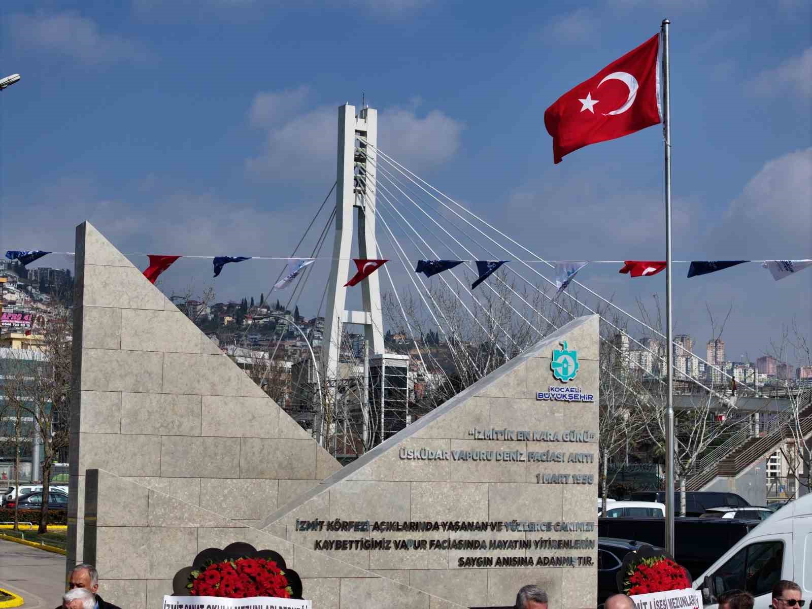 Üsküdar Vapur Faciası şehitleri için anıt yapıldı
