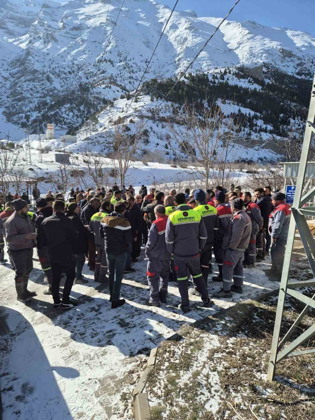 Niğde’de Maden köyünde işçi eylemi
