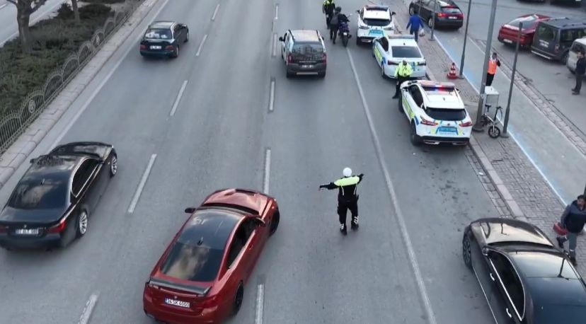 Konya’da Ramazan ayında hava destekli trafik denetimleri başladı