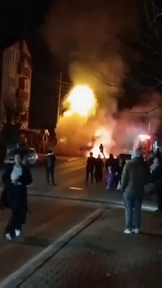 Arızalanan minib&uuml;s alev topuna d&ouml;nd&uuml;
