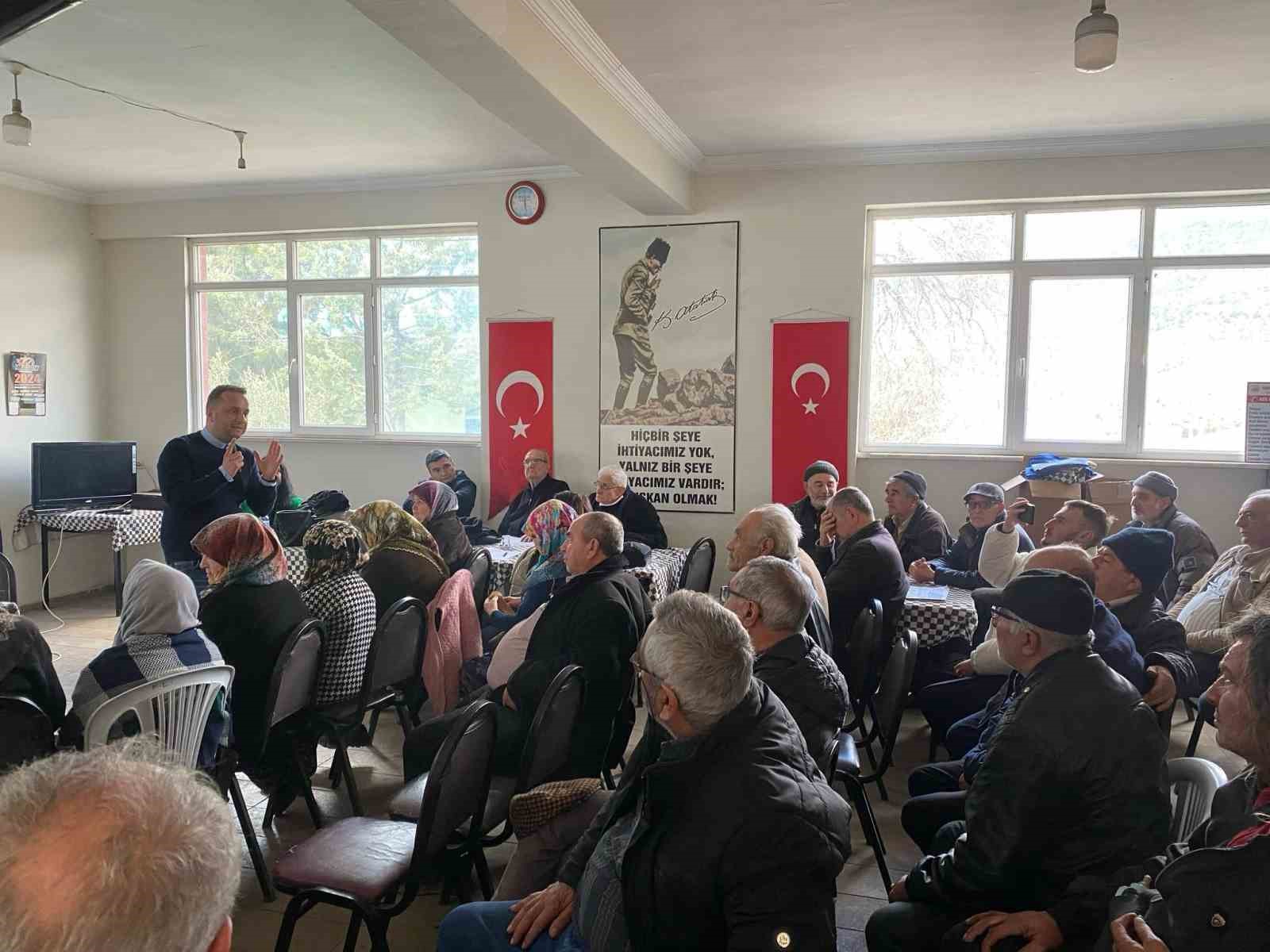 B&uuml;y&uuml;kşehir Sarıcakayalı &uuml;reticileri bilgilendirdi
