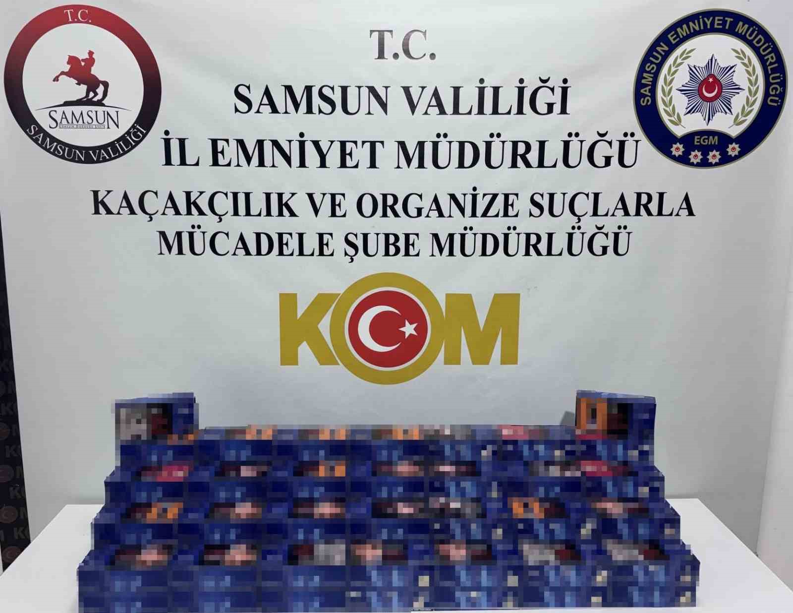 Samsun’da 20 bin adet kaçak makaron ele geçirildi