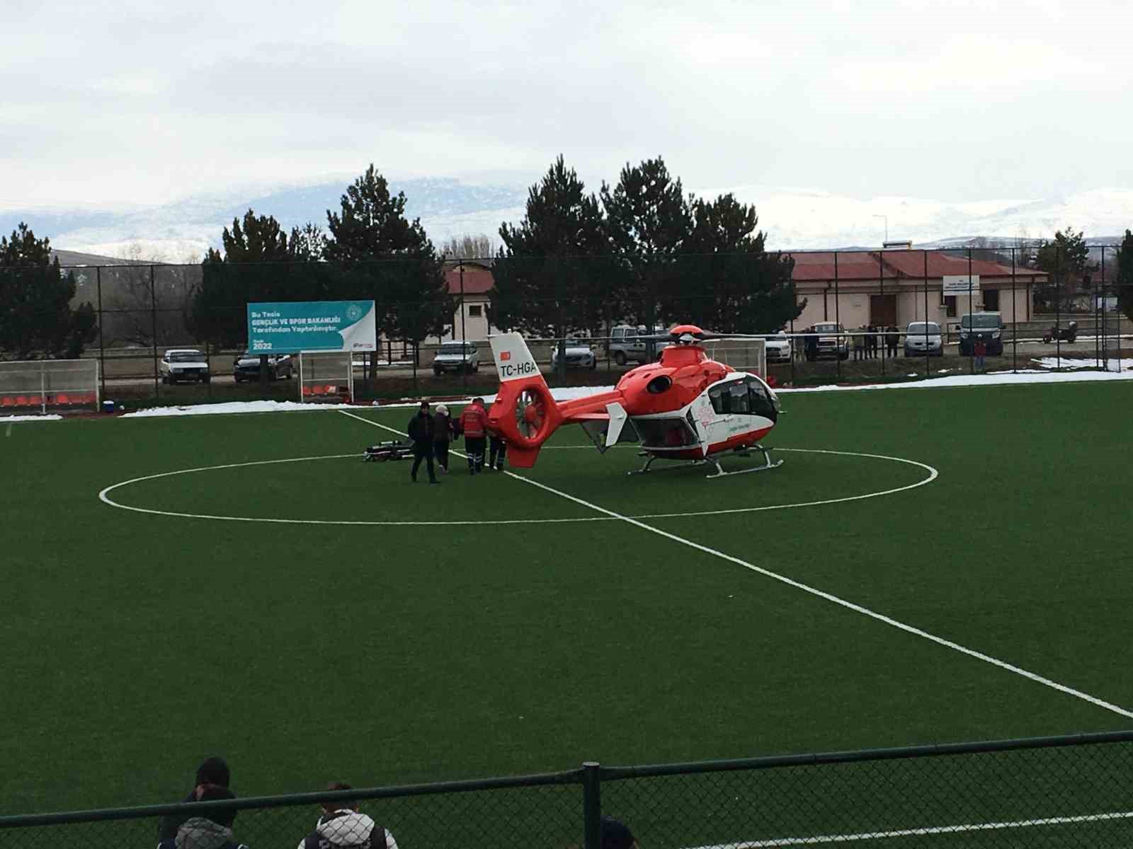Sivas’ta amatör maça helikopter arası