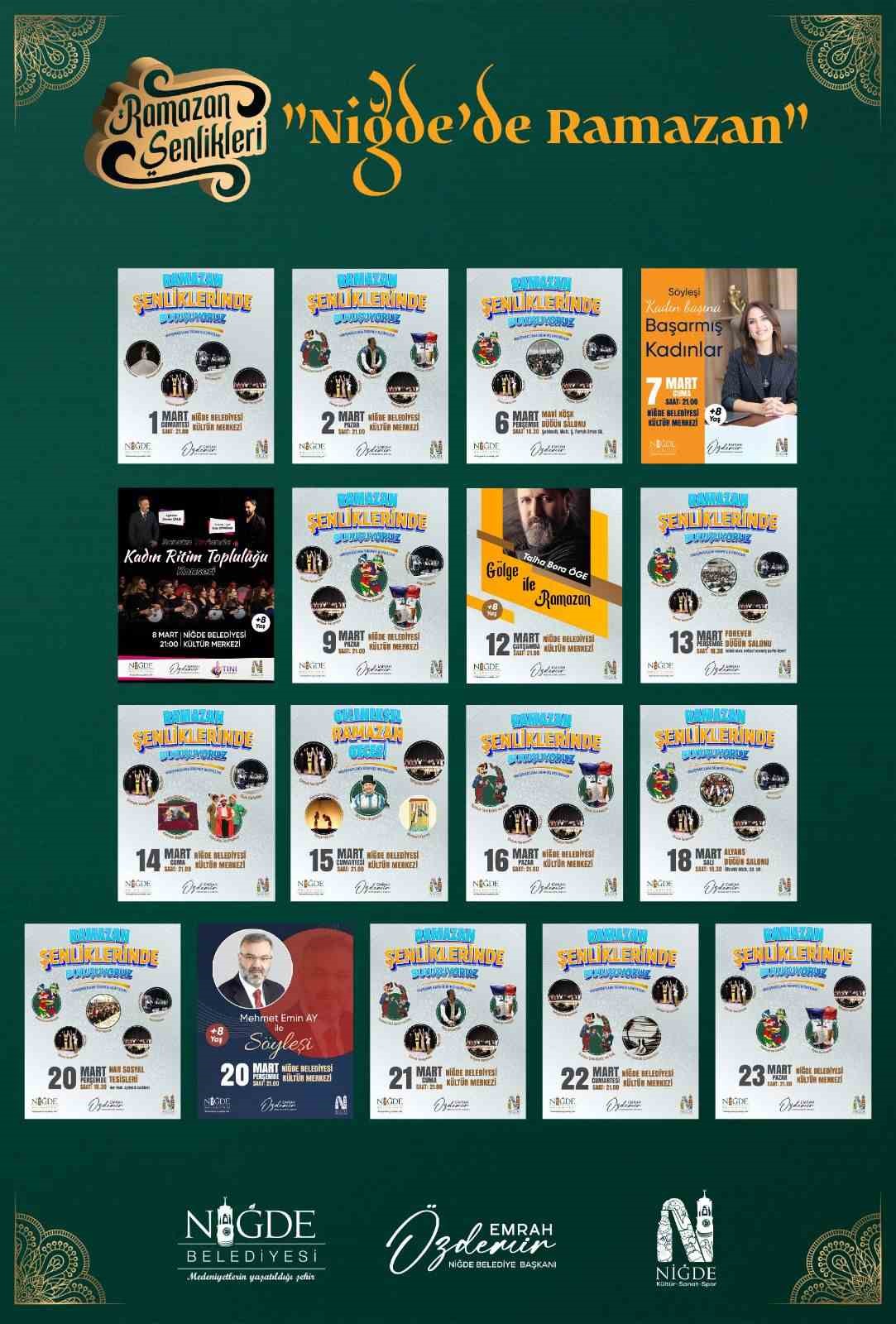 Niğde Belediyesi&rsquo;nden Ramazan ayına &ouml;zel etkinlikler
