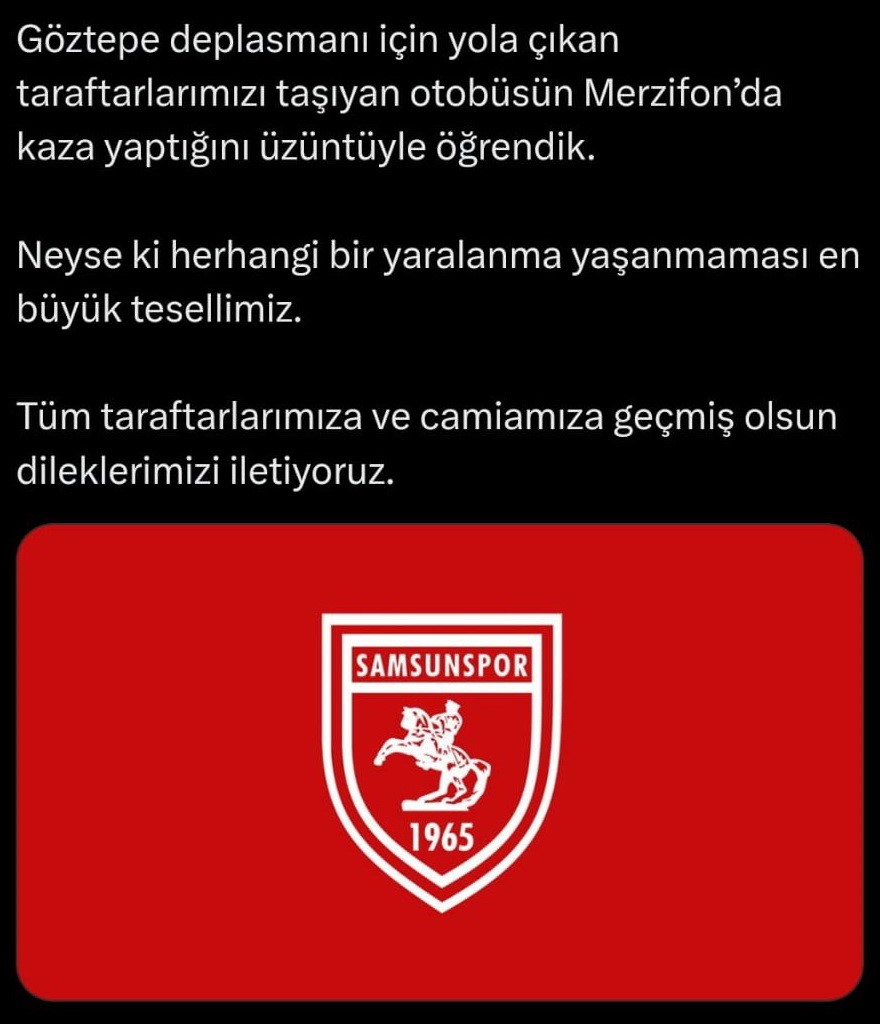 Amasya&rsquo;da Samsunspor taraftarlarını taşıyan otob&uuml;se kamyon &ccedil;arptı
