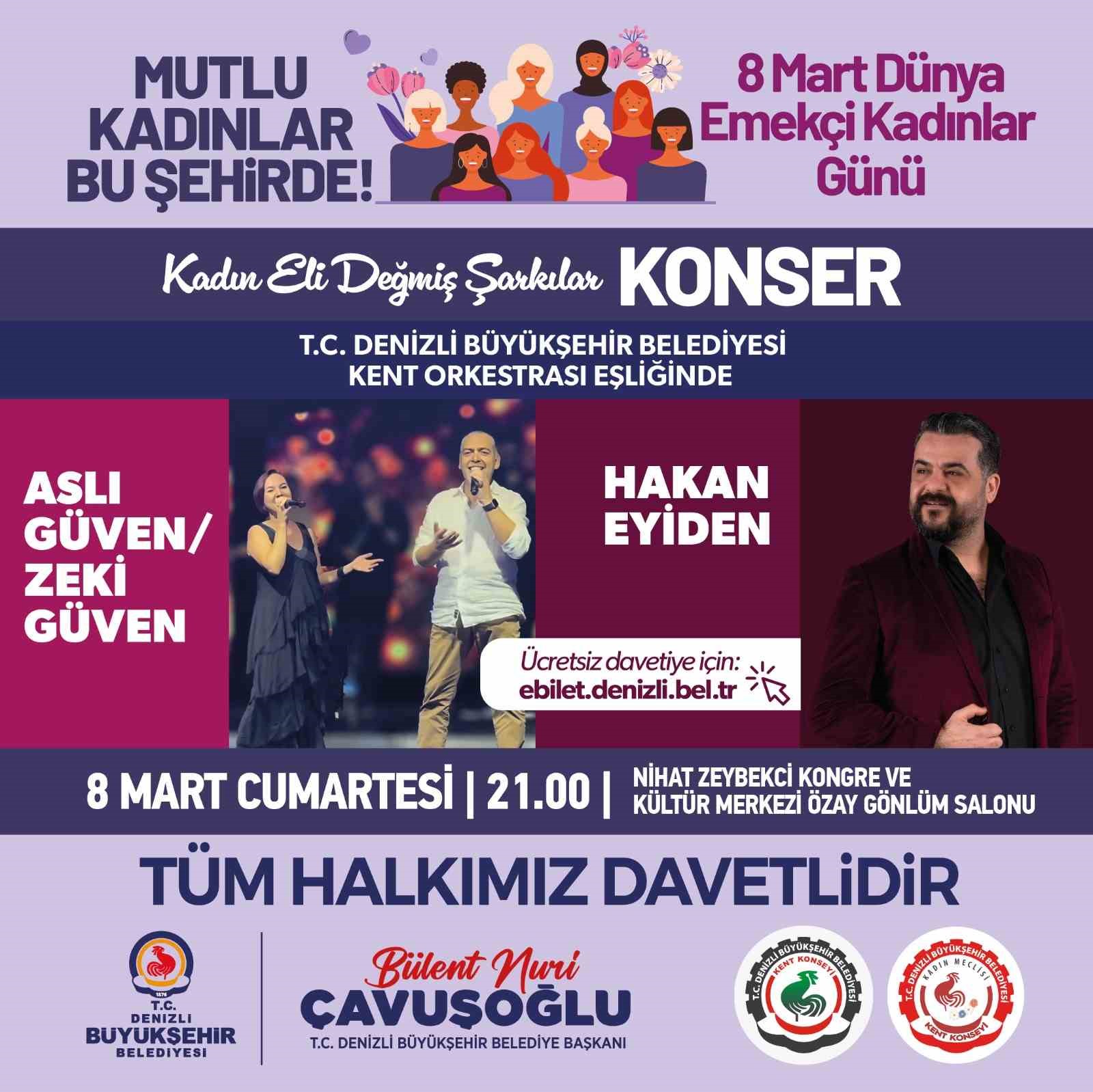 Denizli Büyükşehirden 8 Mart Dünya Emekçi Kadınlar Gününe özel etkinlikler
