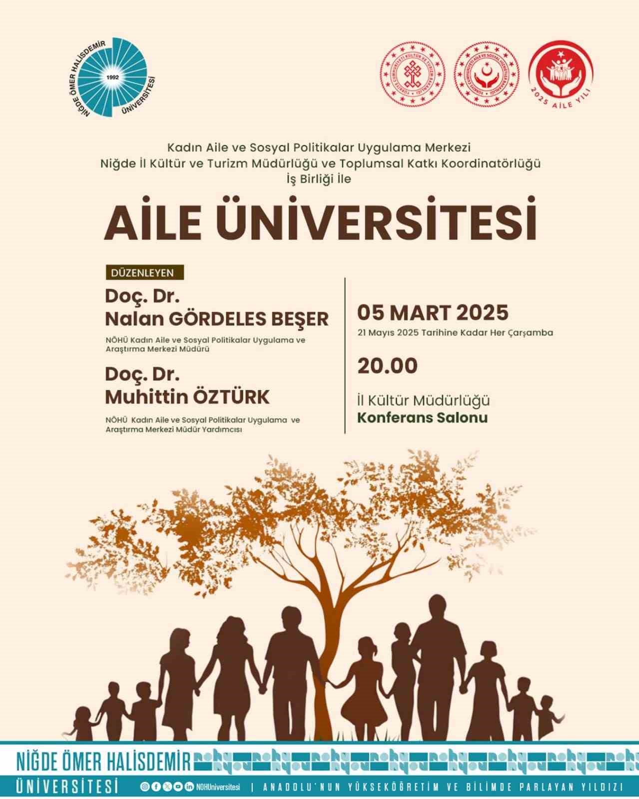2025 Aile Yılı’nda, NÖHÜ’den Aile Üniversitesi Projesi