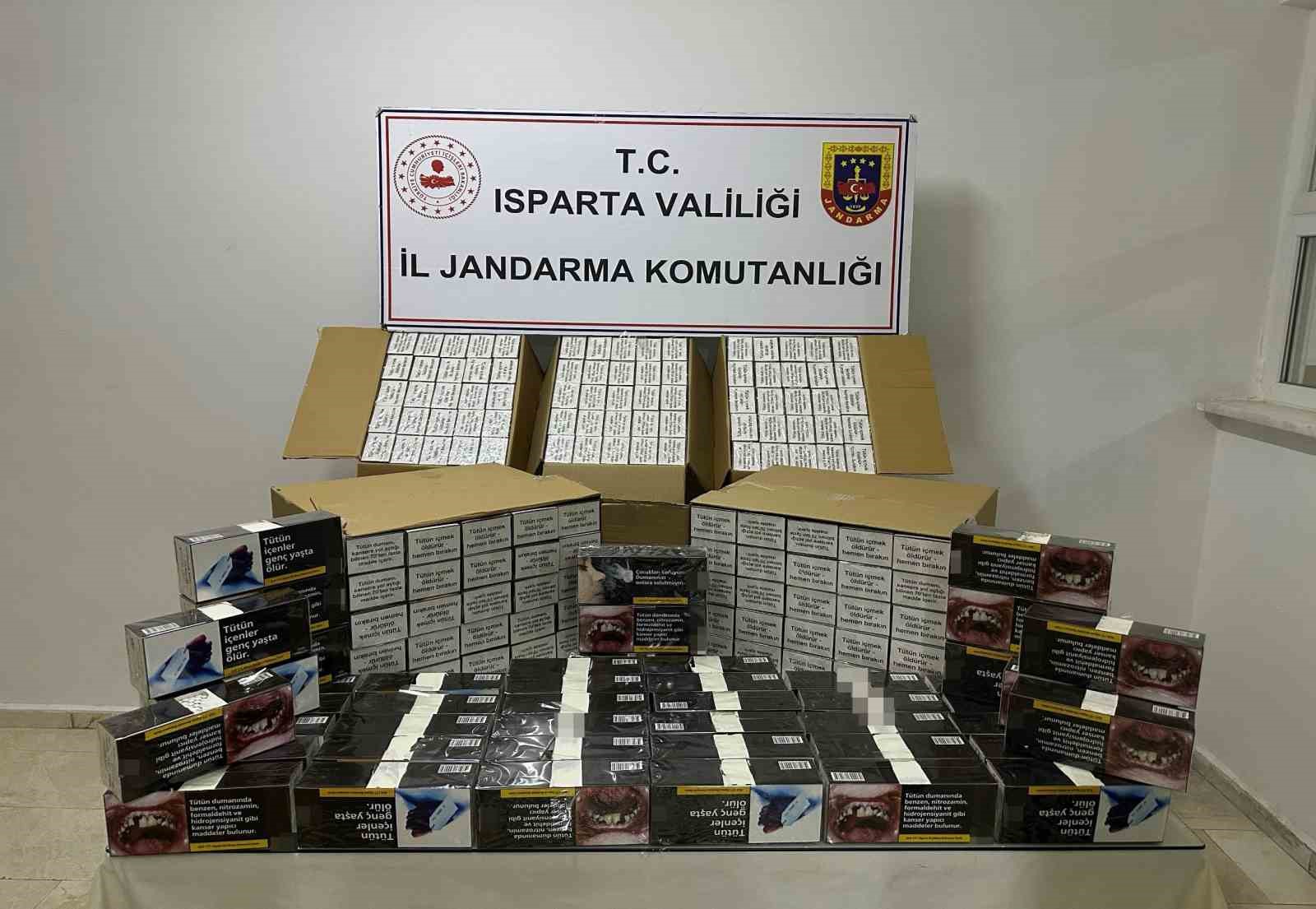 Isparta’da 60 bin adet kaçak makaron ele geçirildi