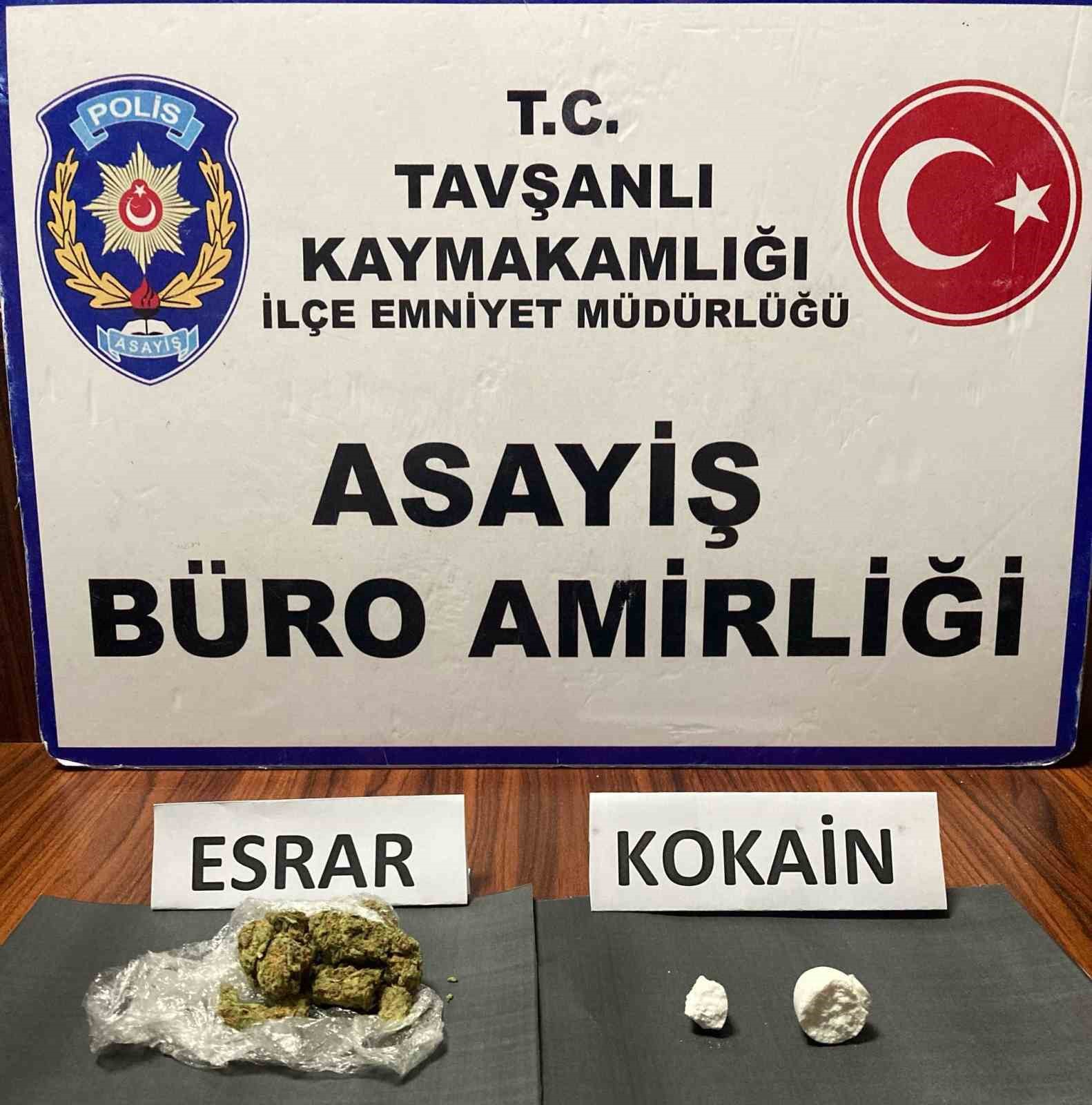 Kütahya’da uyuşturucu operasyonu, 2 şüpheli tutuklandı
