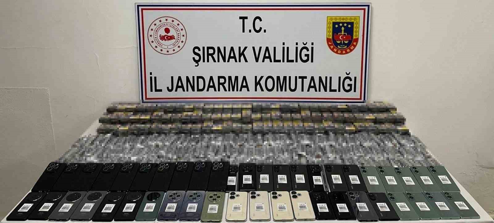 Şırnak’ta 3 milyon 790 bin lira değerinde gümrük kaçağı malzeme ele geçirildi