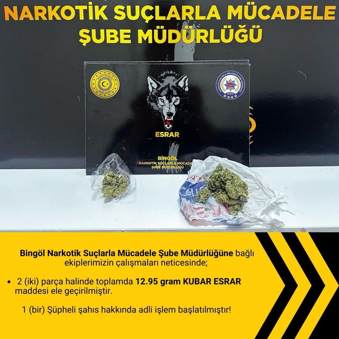 Bingöl’de uyuşturucuyla mücadele çalışmaları sürüyor