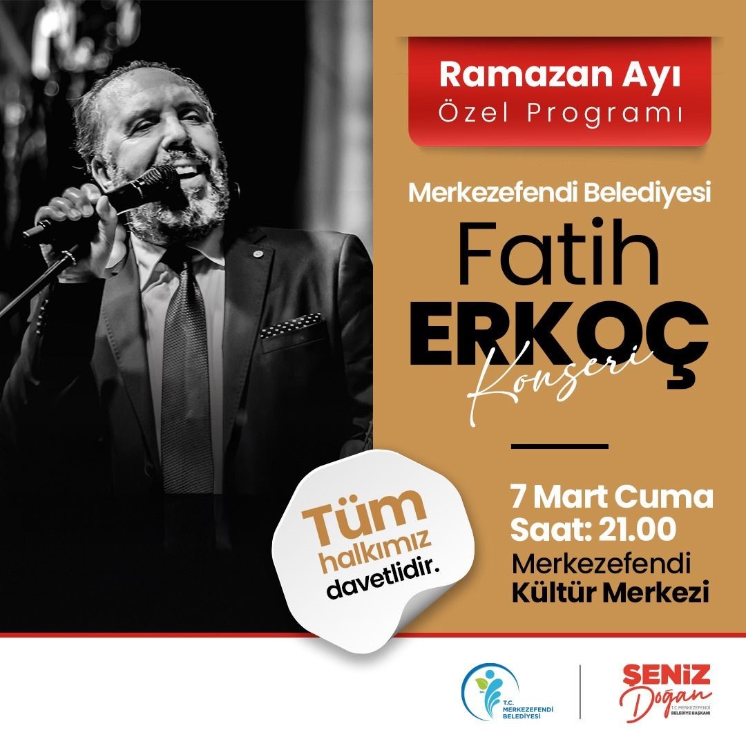 Merkezefendililere Ramazan&rsquo;a &ouml;zel Fatih Erko&ccedil; konseri
