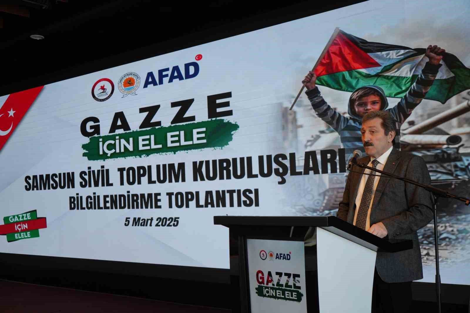 Samsun Valisi Tavlı: "Gazze’yi yalnız bırakmayacağız"