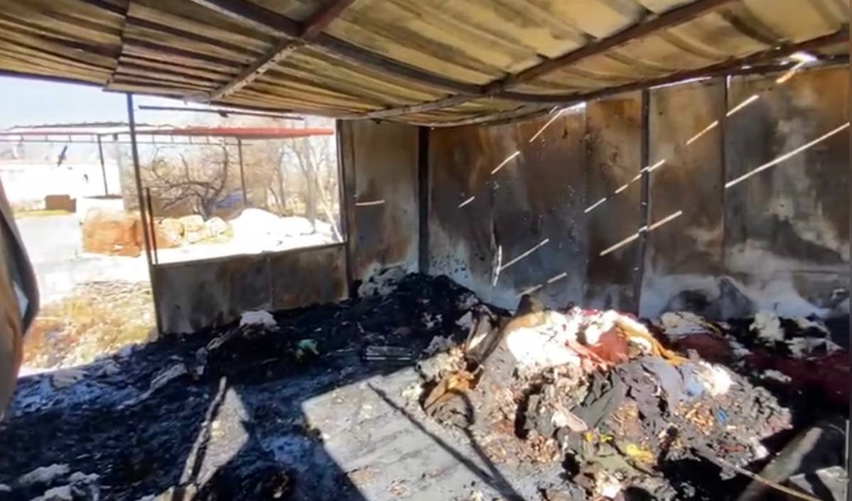 Osmaniye’de depremzede vatandaşların yaşadığı konteyner yandı