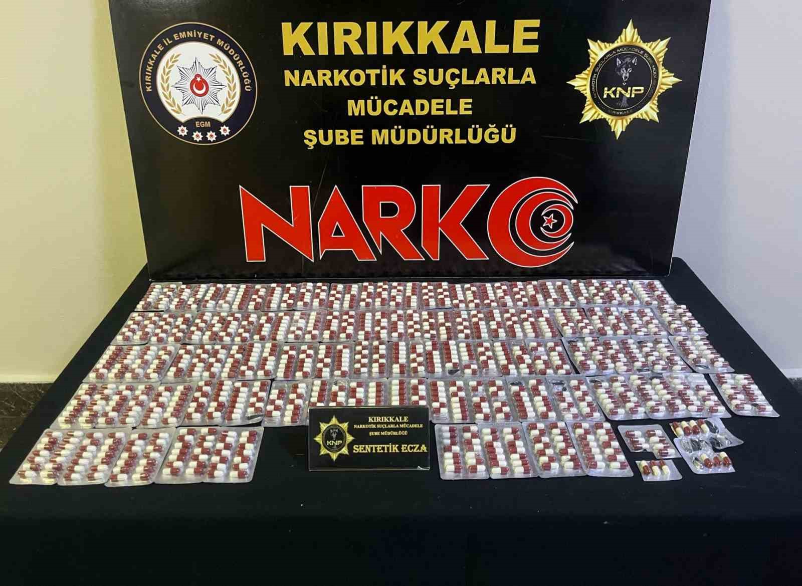 Kırıkkale’de bin 81 adet sentetik ecza hapı ele geçirildi: 1 gözaltı