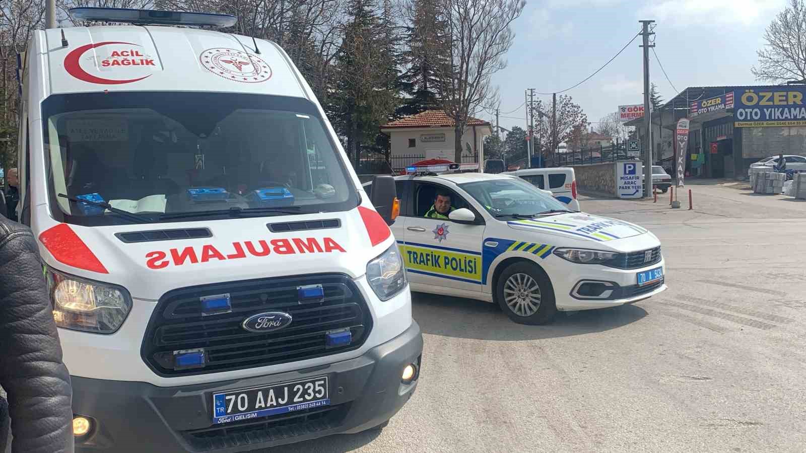 Karaman’da motosikletle otomobil çarpıştı: 1 yaralı