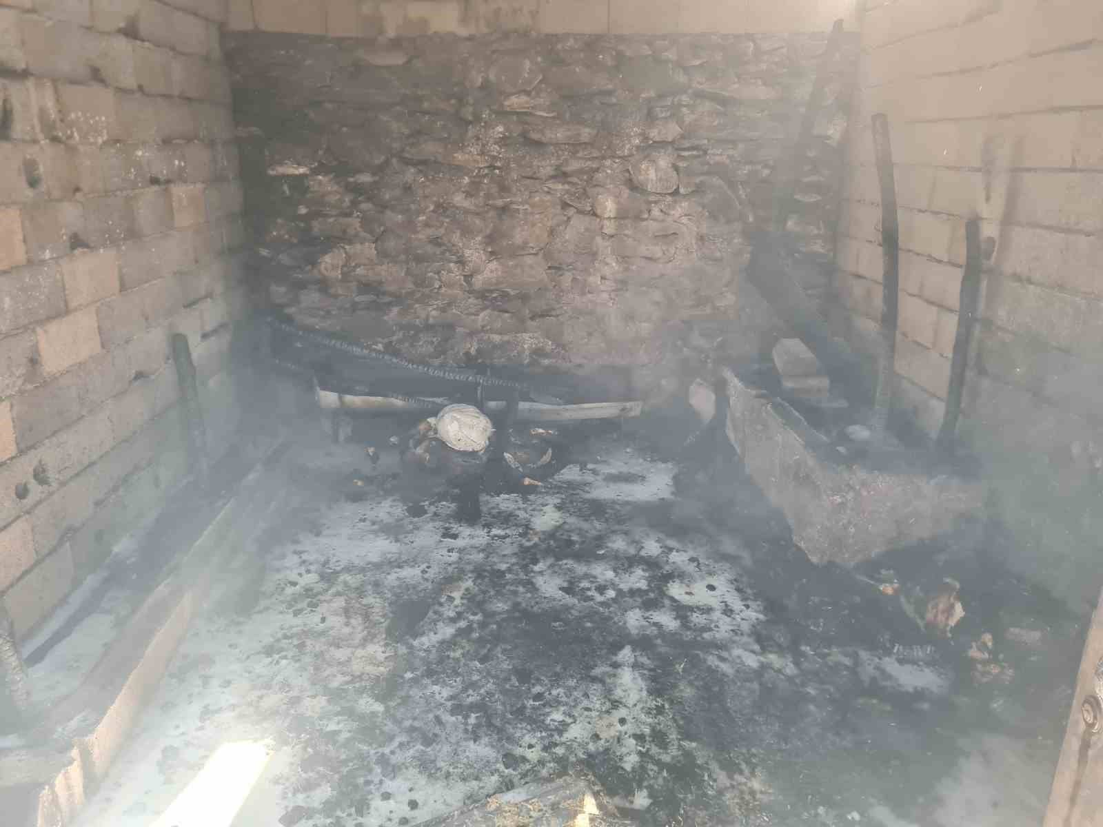 Osmaniye’de ahırdaki yangında 16 küçükbaş hayvan telef oldu