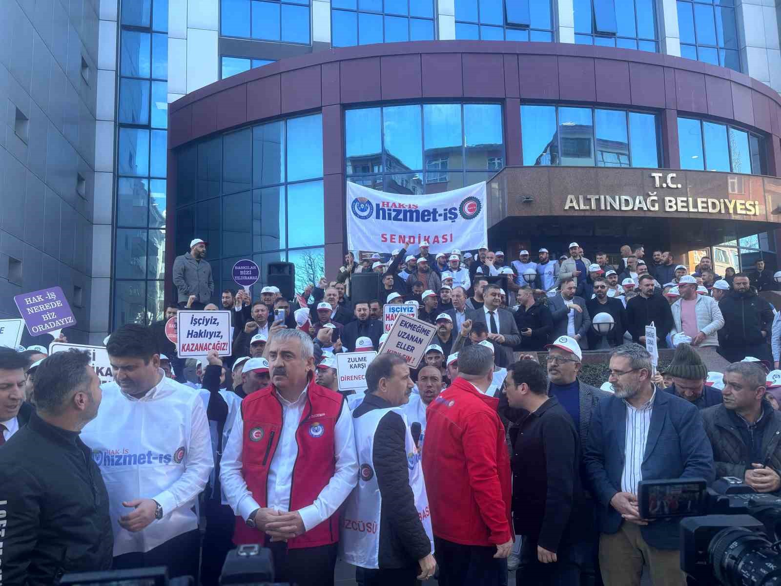Hak-İş/Hizmet-İş Sendikasından Altındağ Belediyesine protesto