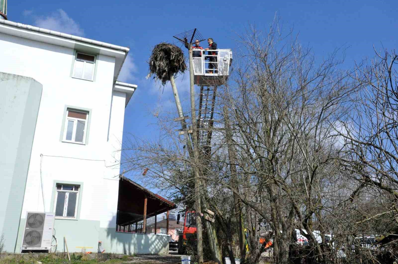 Leylek yuvasına güvenli dokunuş