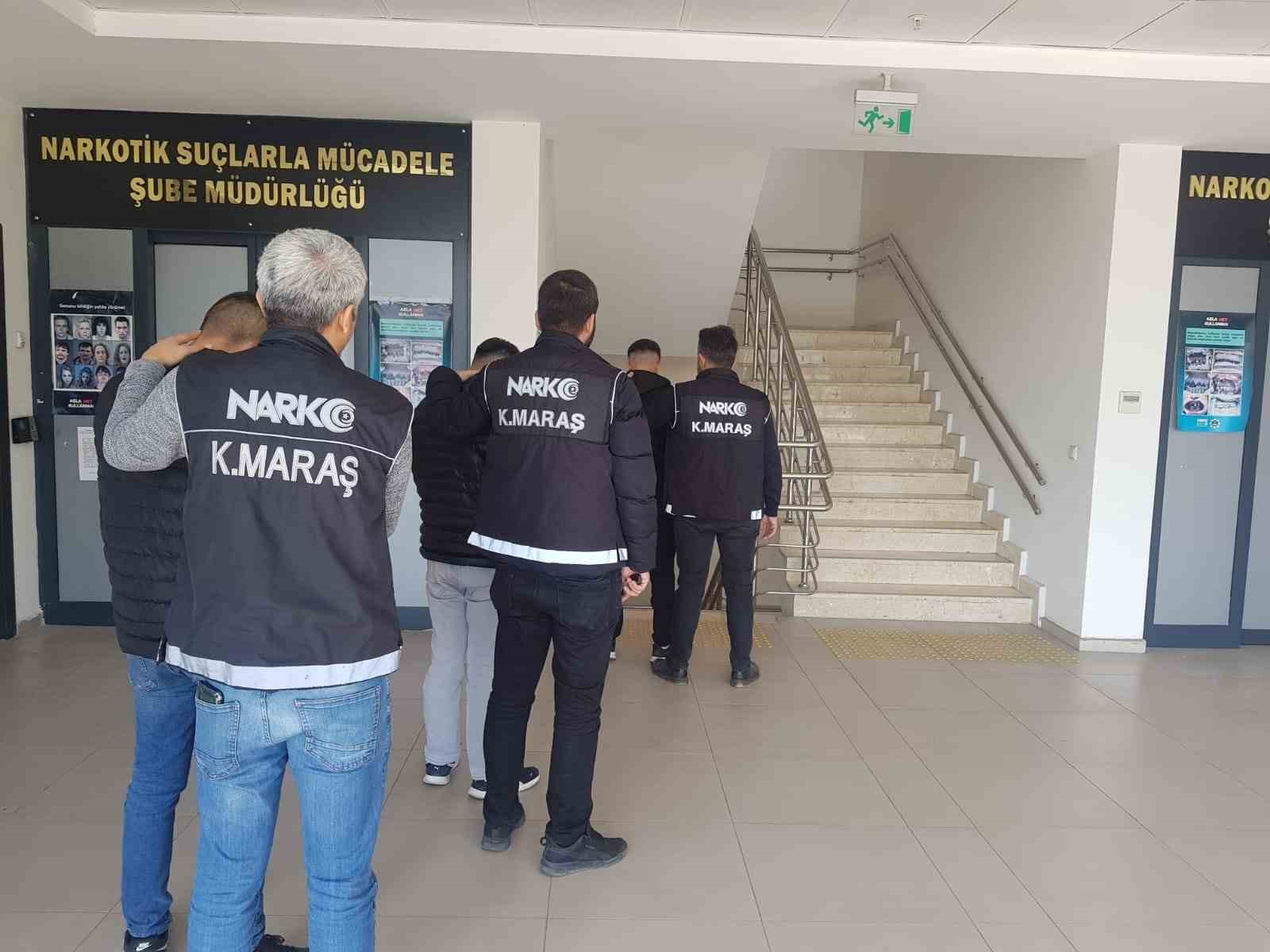 Kahramanmaraş’ta uyuşturucu taciri 4 şüpheli tutuklandı
