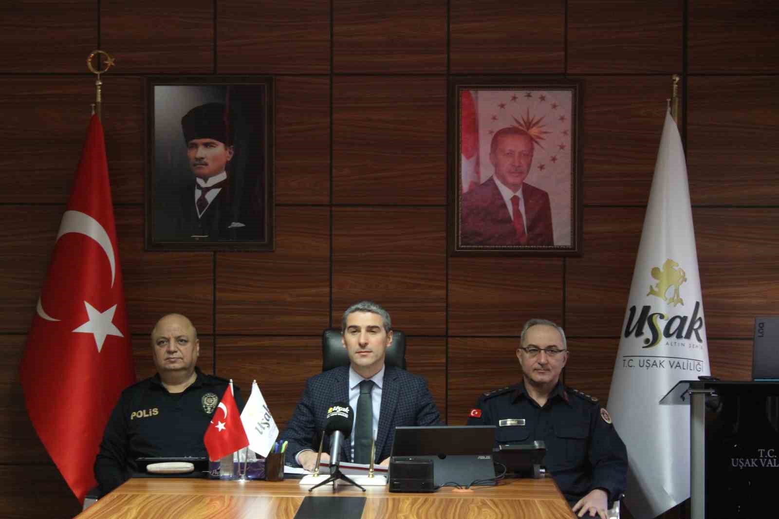 Vali Aktaş; "Uşak’ta kişilere karşı işlenen önemli suçlarda aydınlatma oranı yüzde 98,2"