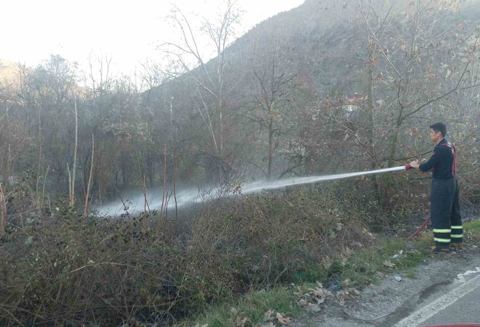 Bilecik’te arazi yangını kısa sürede söndürüldü