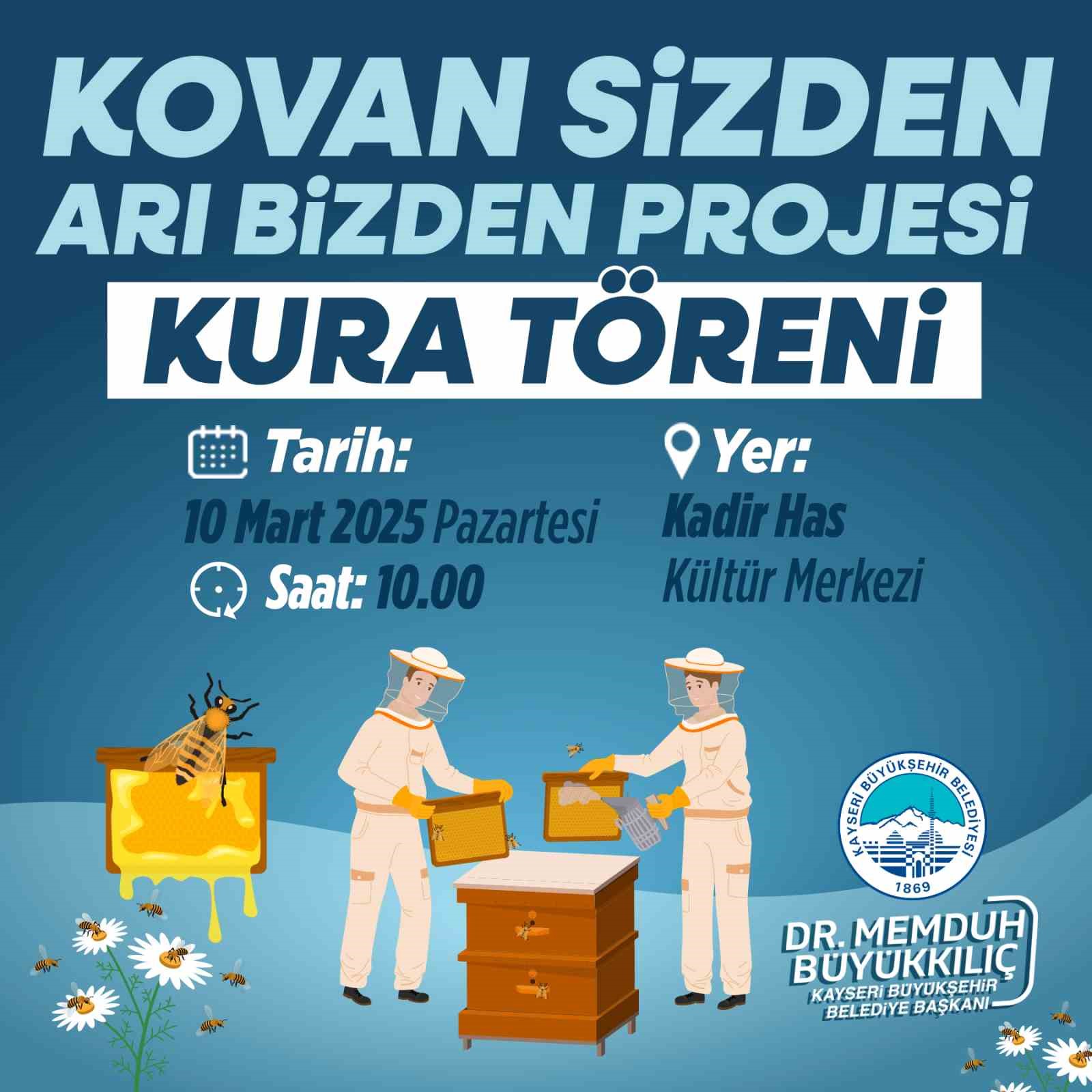 Büyükşehir’in Kovan Sizden Arı Bizden Projesi’nde kura heyecanı