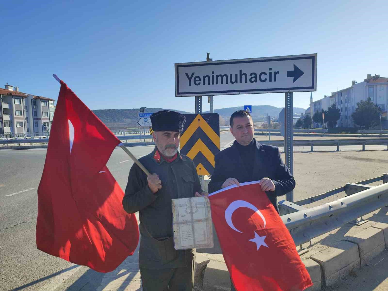 Şehitler için çıktığı yürüyüşte Keşan’a ulaştı
