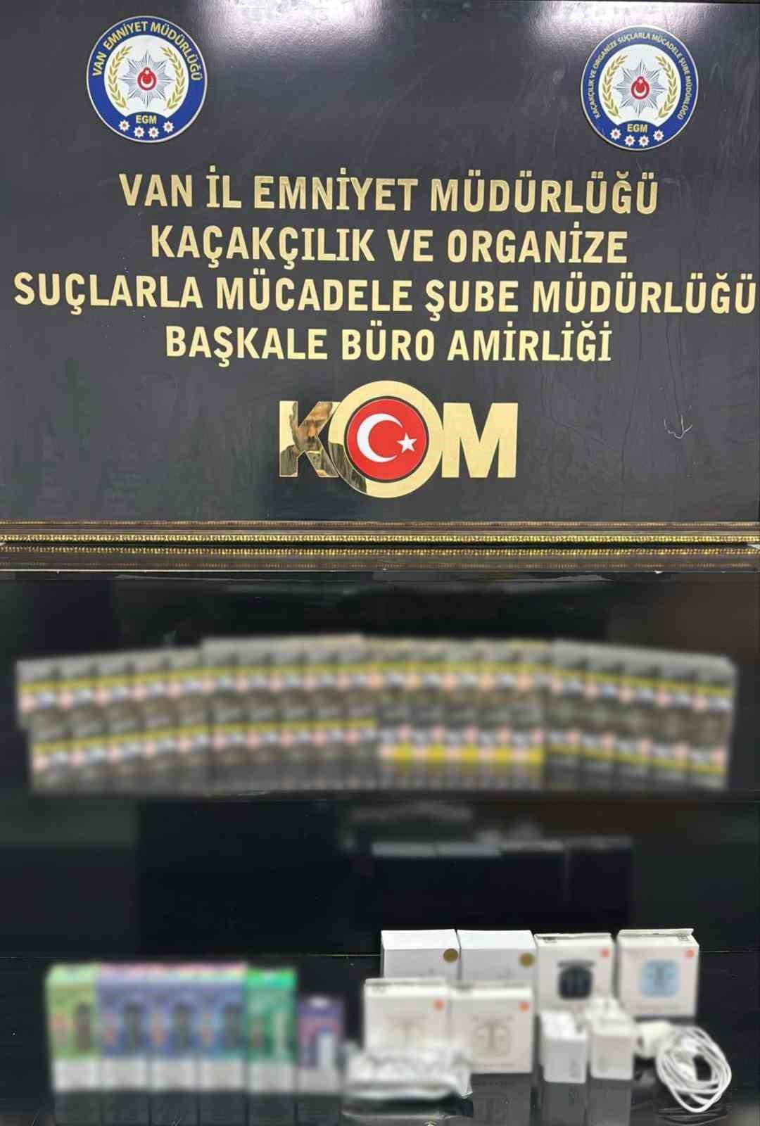 Van&rsquo;da &ccedil;ok sayıda g&uuml;mr&uuml;k ka&ccedil;ağı malzeme ele ge&ccedil;irildi

