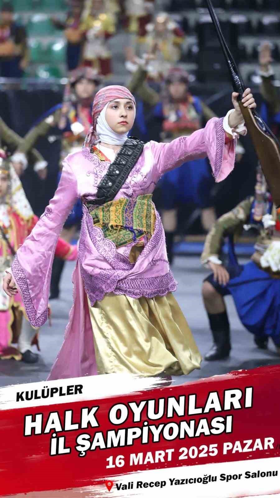 Denizli&rsquo;de Halk Oyunları İl Şampiyonası başlıyor
