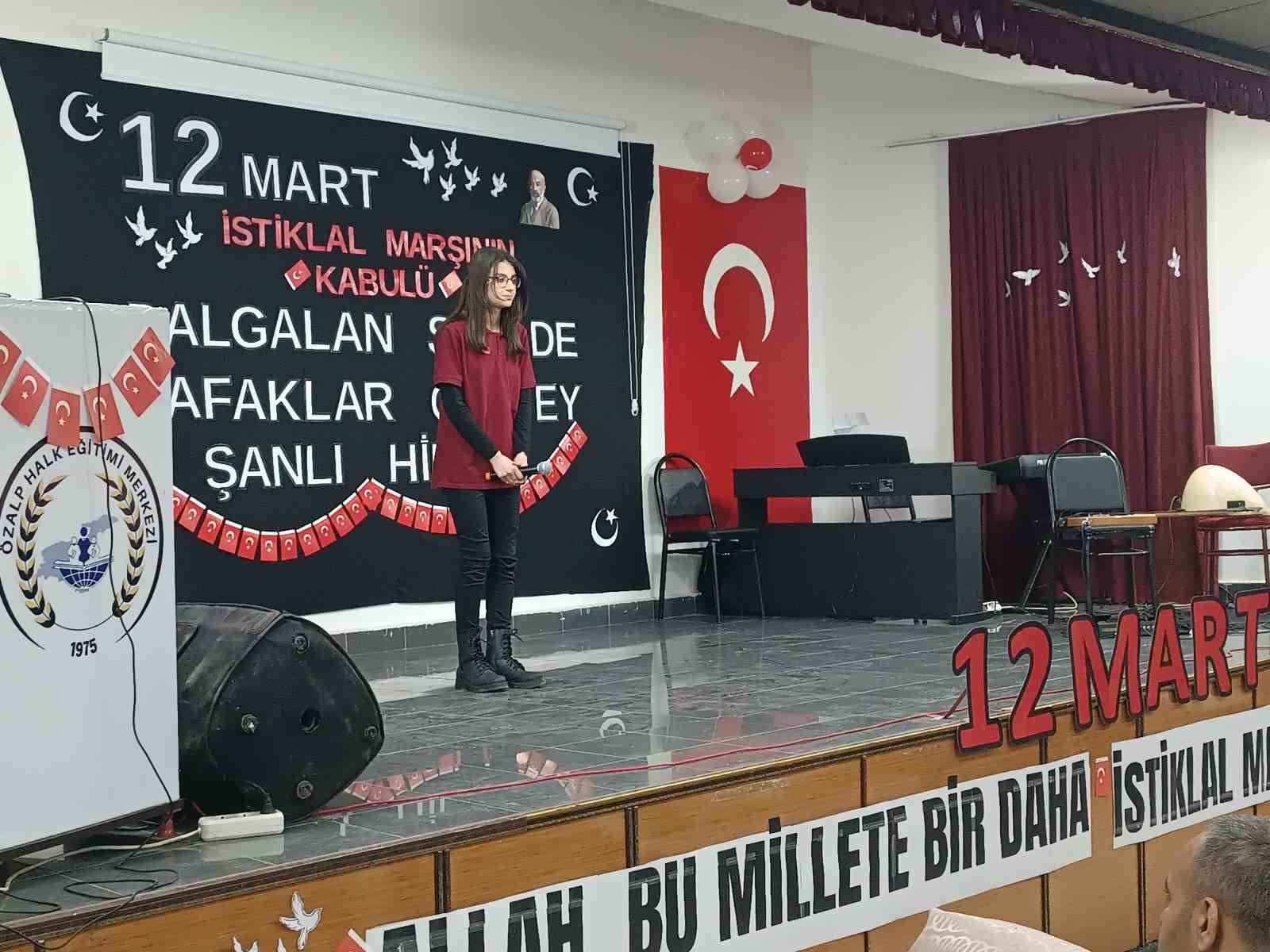 &Ouml;zalp&rsquo;te İstiklal Marşı&rsquo;nın Kabul&uuml; ve Mehmet Akif Ersoy&rsquo;u Anma G&uuml;n&uuml;
