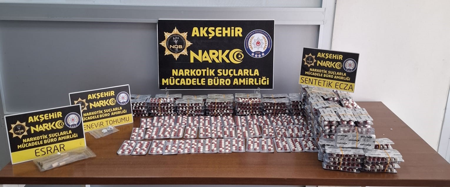 Konya’da uyuşturucu operasyonu: 3 gözaltı