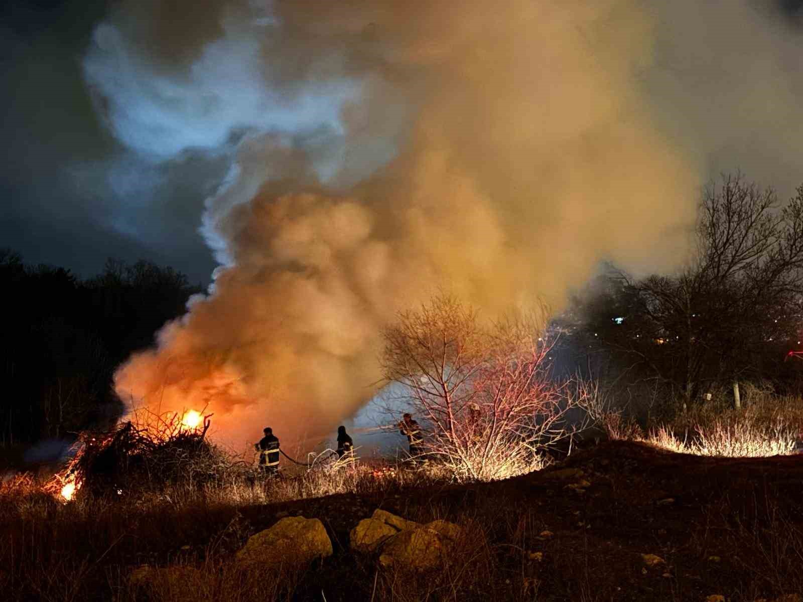 Lüleburgaz’da otluk alanda yangın