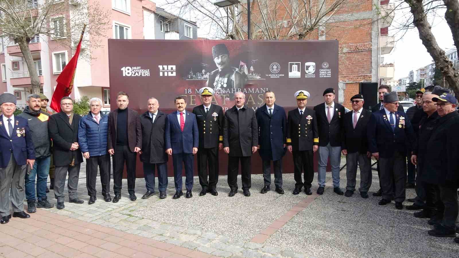 &Ccedil;anakkale Savaşları Kahramanlarında M&uuml;stahkem Mevki Komutanı Cevat Paşa t&ouml;renle anıldı
