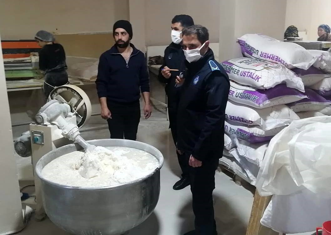 Erzincan’da yufka ve kadayıf imalathanelerine denetim