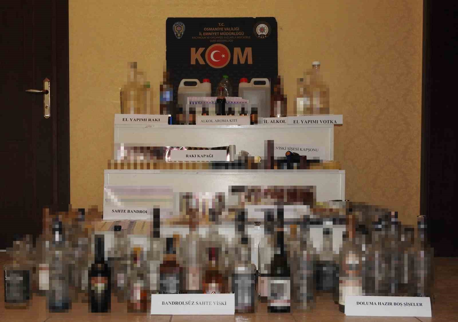 Osmaniye’de kaçak ve sahte alkol operasyonu:3 tutuklama