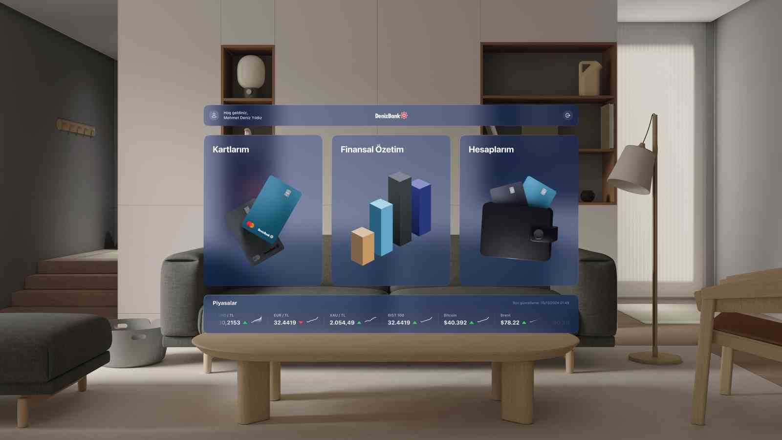 DenizBank, Apple Vision Pro&rsquo;yu mobil uygulamasına entegre etti
