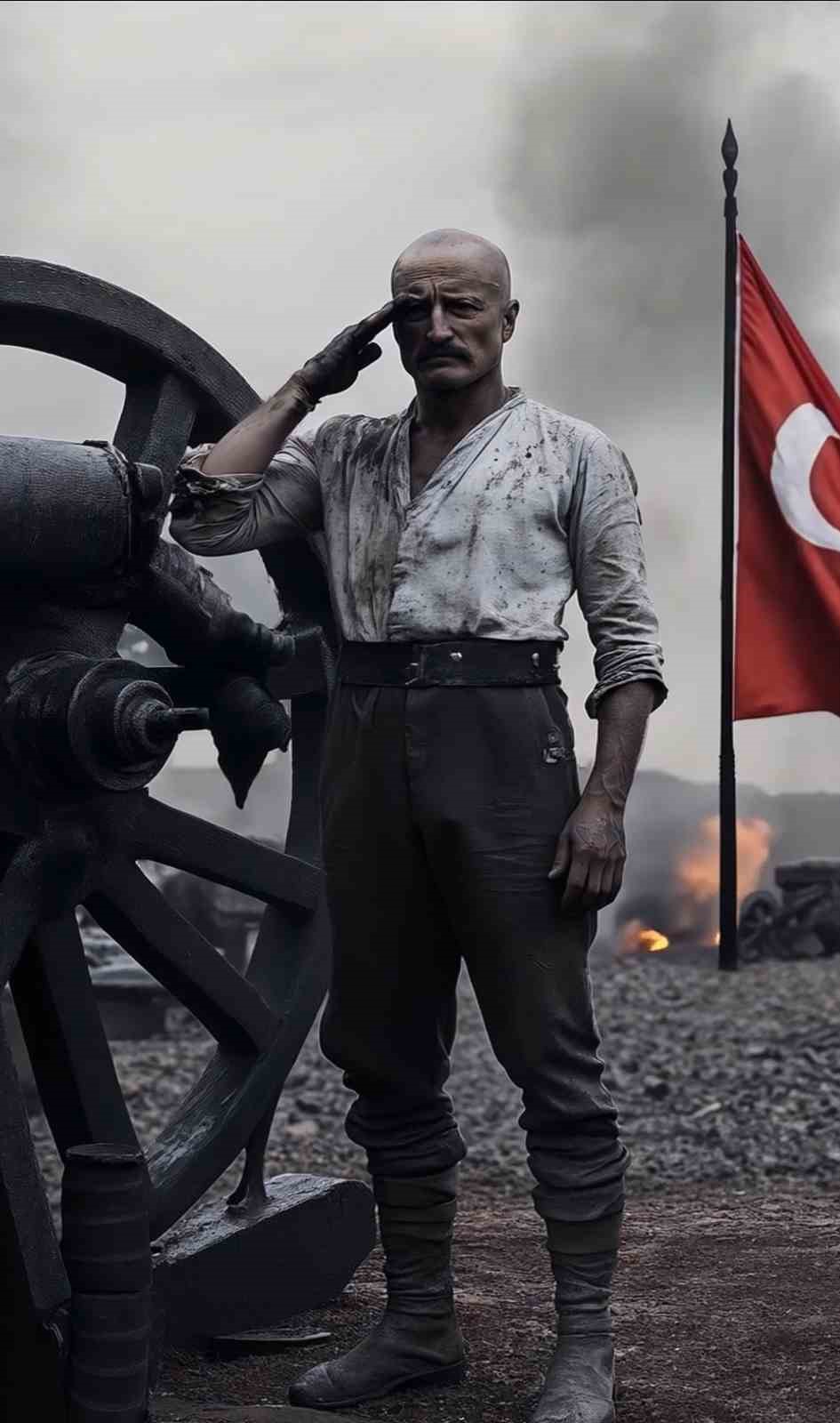 18 Mart Çanakkale Zaferi için yapay zeka ile Seyit Onbaşı’nın hikayesi anlatıldı