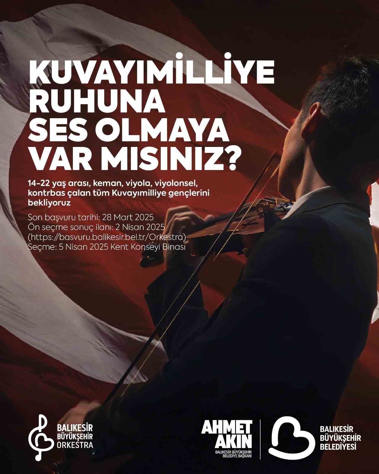 Kuvayı Milliye Gen&ccedil;lik Orkestrası gen&ccedil; yeteneklerini arıyor
