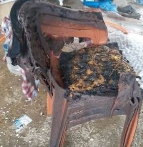 Sobadan çıkan yangın evde zarara neden oldu