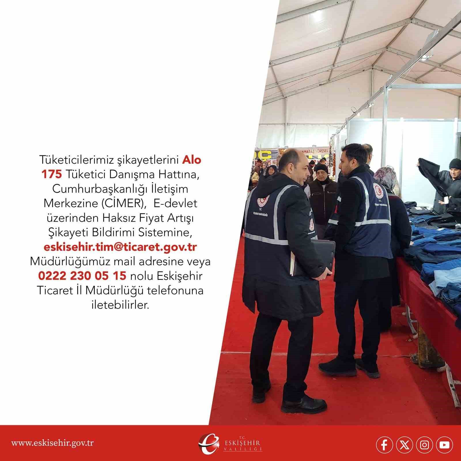 Eskişehir Ticaret İl M&uuml;d&uuml;rl&uuml;ğ&uuml; haftalık denetimlerini s&uuml;rd&uuml;r&uuml;yor
