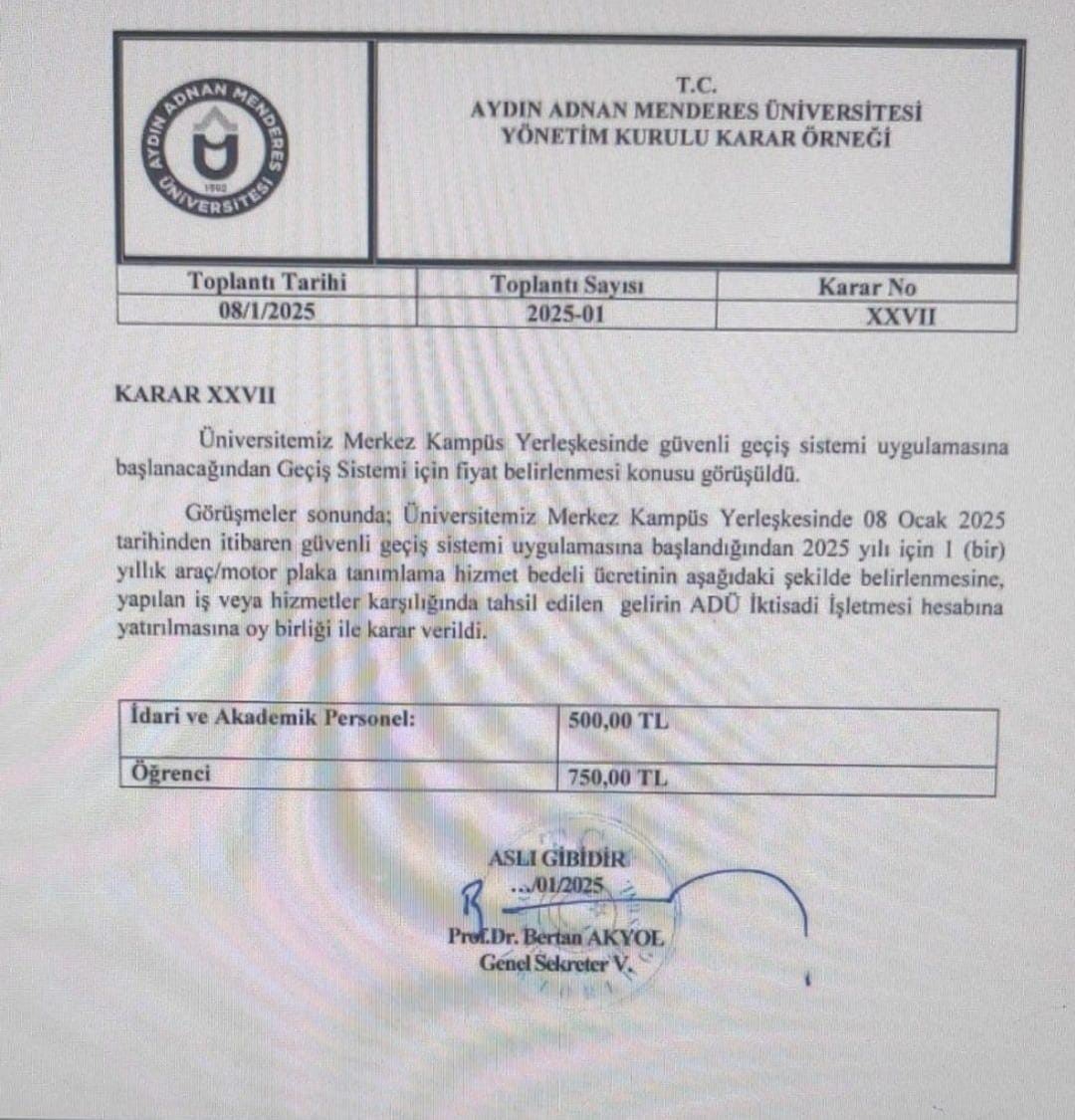 AD&Uuml;&rsquo;de &uuml;cretli ge&ccedil;iş kararındaki adaletsizliğe &ouml;ğrencilerden tepki
