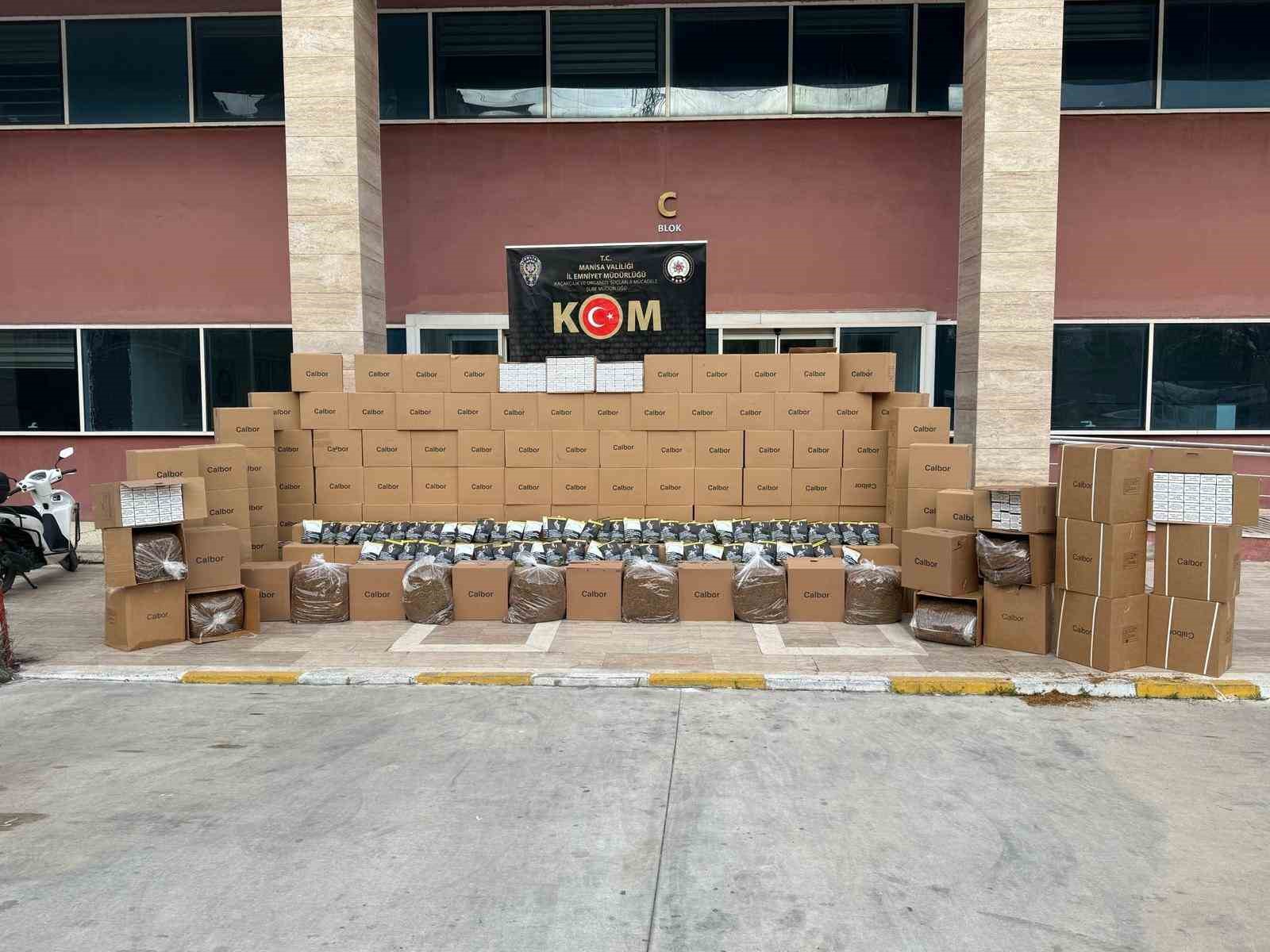 Manisa’da kaçak sigara operasyonu