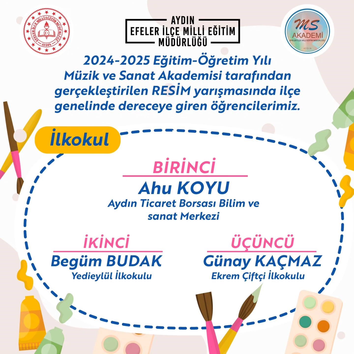 Efeler’de dereceye giren öğrenciler belli oldu
