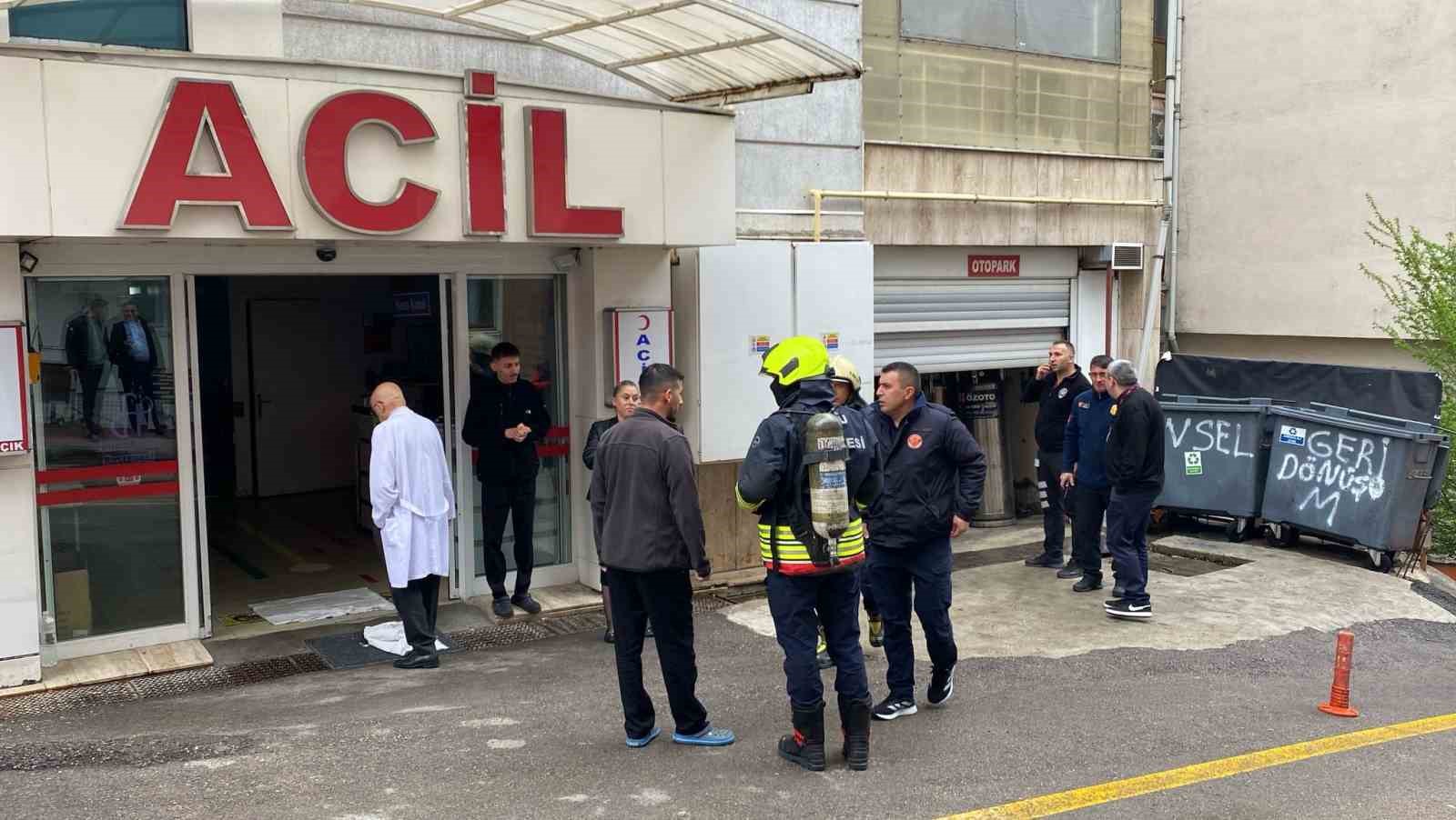 Bolu’da özel hastanede korkutan yangın
