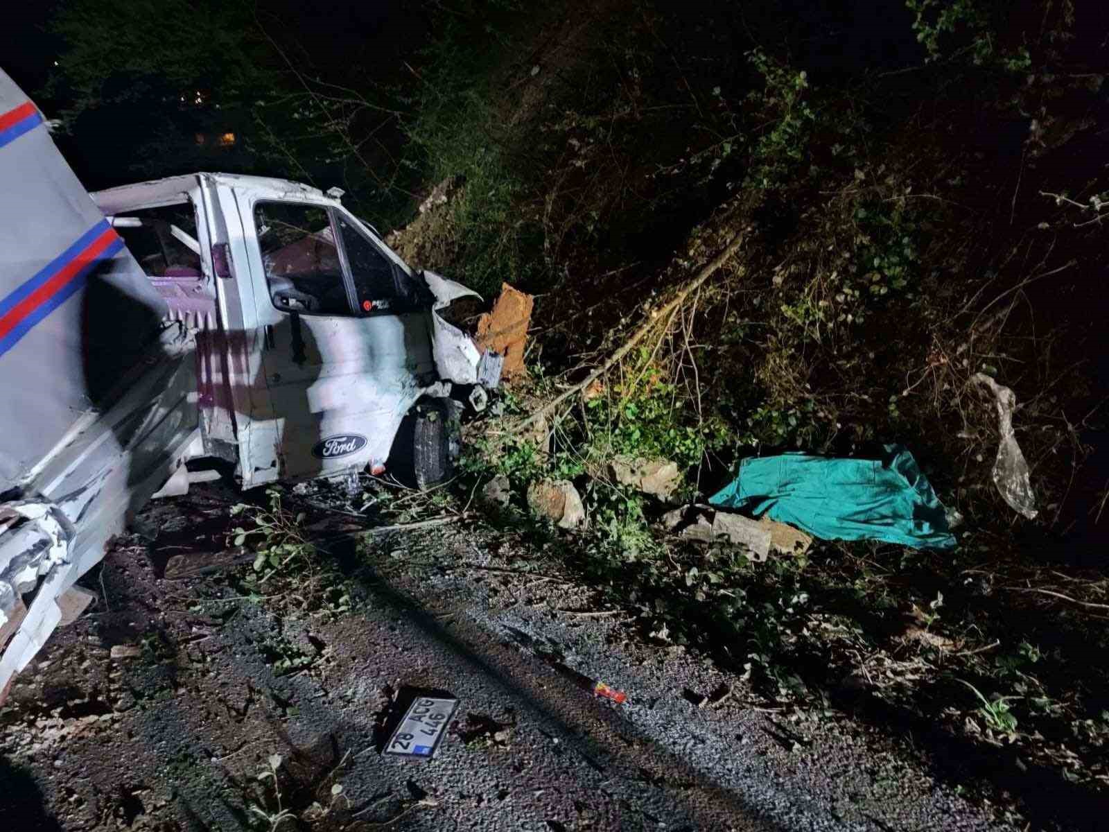Giresun’da trafik kazası: 1 ölü, 1 yaralı