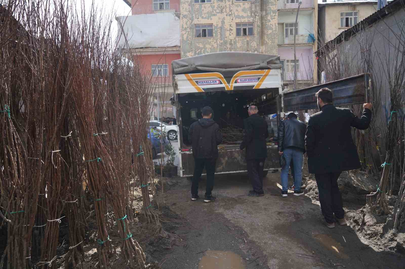 Muş&rsquo;ta meyve fidanları satışa &ccedil;ıktı
