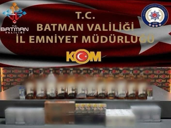 Batman’da kaçak sigara ve alkol ele geçirildi