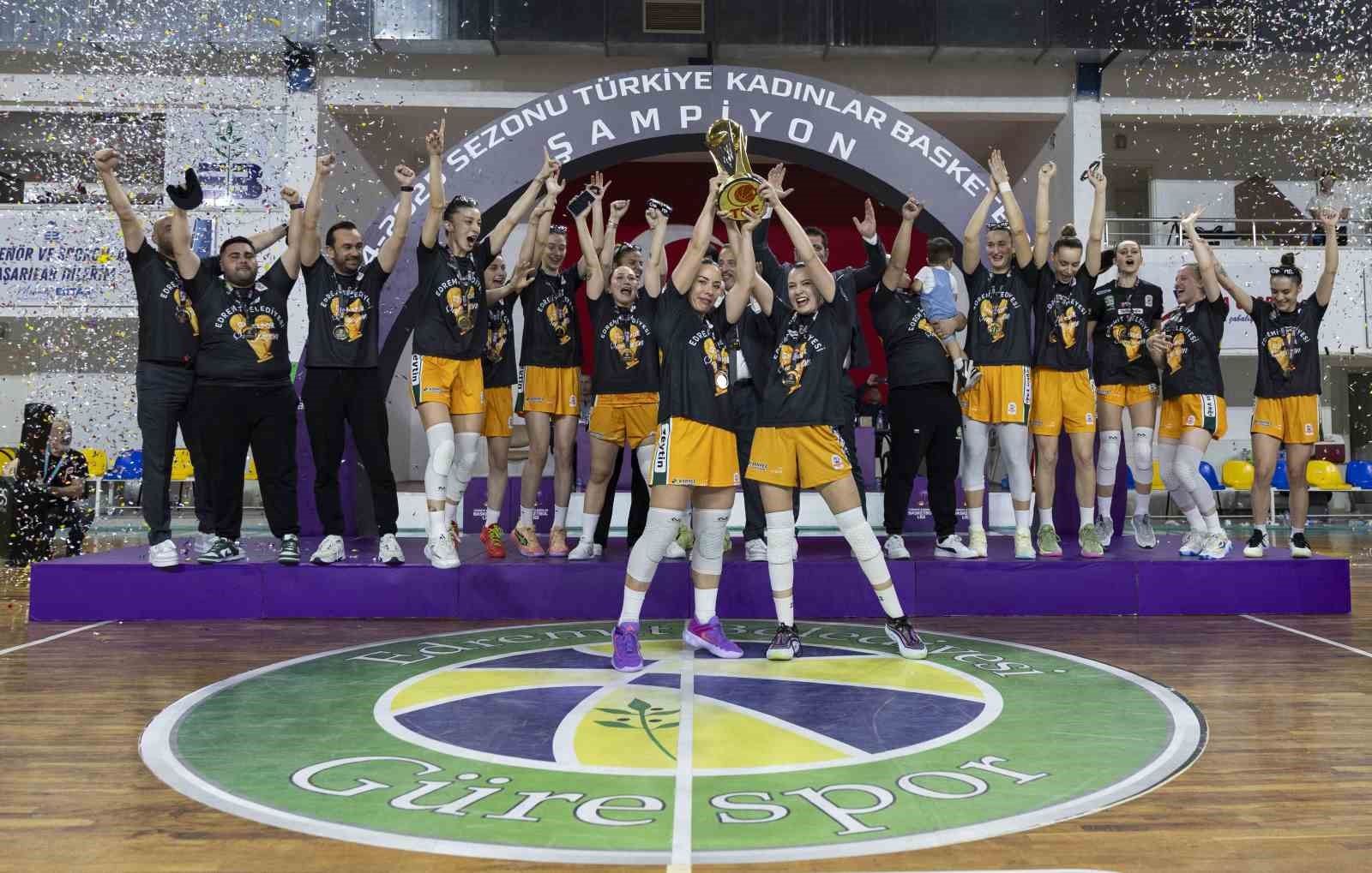 Türkiye Kadınlar Basketbol Ligi’nde şampiyon Ferhatoğlu Edremit Belediyesi Gürespor